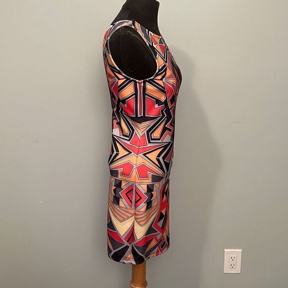 Orange & Black Aztec Print Mini Dress - Picture 7 of 10